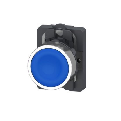 Botão Comando Pulsador Faceado Redondo 22Mm Plástico Azul 1Na -  Schneider