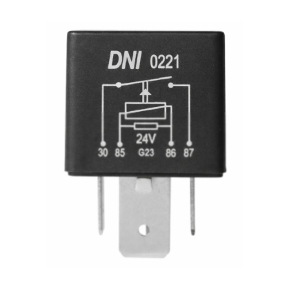 Rele Automotivo Auxiliar Universal 70A 24V 1Na 4 Terminais S/Suporte - Dni
