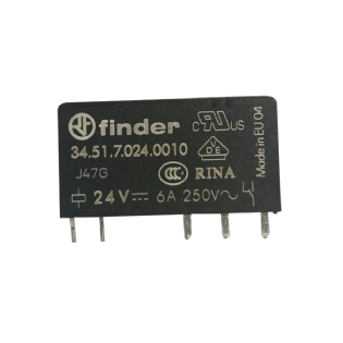 Rele Industrial Mini 6A 24Vcc 1Rev (Spdt) - Finder