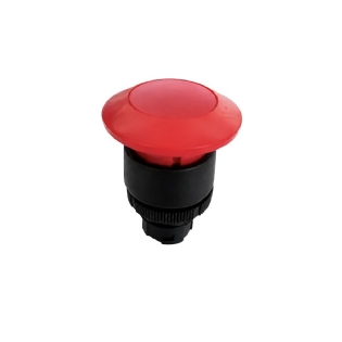 Botão Emergência Cogumelo 36 mm Chave Yale 30 mm Plástico Vermelho - Ace Schmersal