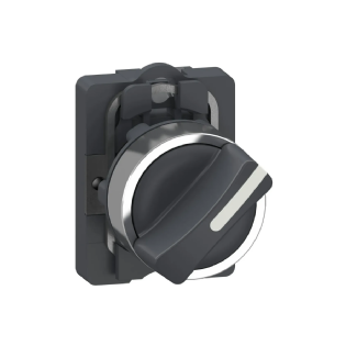 Botão Comutador Knob Curto 2 Pos Fix 90G 22,5Mm Plástico Preto 1Na - Schneider