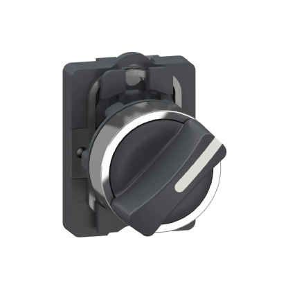 Botão Comutador Knob Curto 3 Pos Ret 90G 22,5Mm Plástico Preto 2Na - Schneider