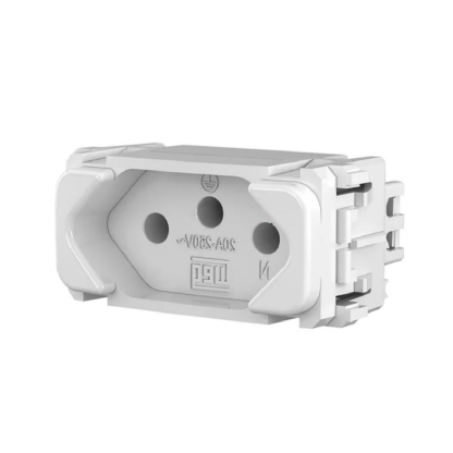 Módulo Tomada 2P+T 1 Módulo 20A 250V Branco Compose Nobac - Weg
