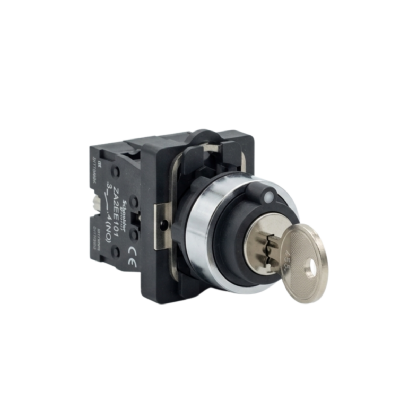 Botão Comutador Chave Yale 3 Pos Fix 45G 22Mm Plástico Preto 2Na - Schneider