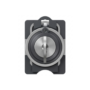 Botão Comutador Chave Yale 3 Pos Ret 45G 22Mm Plástico Preto 2Na - Schneider