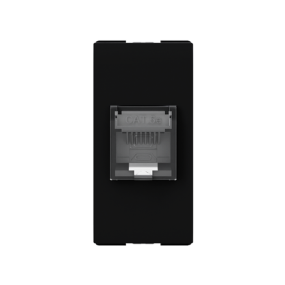 Módulo Tomada Rede Rj45 Cat5E (8 Fios) 1 Mod Preto Origen - Abb