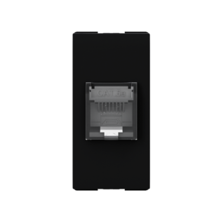 Módulo Tomada Rede Rj45 Cat5E (8 Fios) 1 Mod Preto Origen - Abb