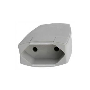 Plug Femea 2P 20A 250V Cinza Axial C/Prensa Cabo - Pial