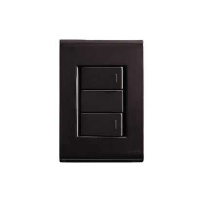 Conjunto 2 Interruptor Simples 10A 250V C/Placa 4X2 Grafite Liz - Tramontina