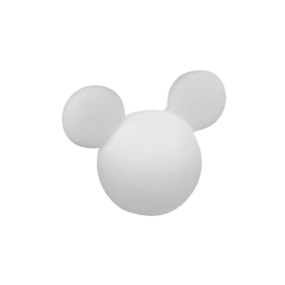 Luminária Mesa Led Sobrepor Mickey Clean Branco P/Lâmpada Bolinha 5W Bivolt C/Cabo 1,80M - Usare