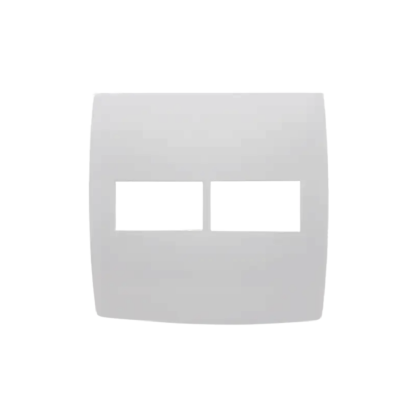 Placa Acabamento 4X4 2 Postos Branco C/Suporte Home - Building