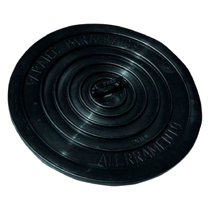 Tampa Para Caixa Inspeção Terra 300Mm Ferro Fundido Simples Preto - Paratec