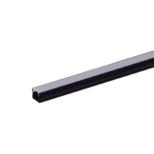 Perfil Sobrepor C/ Mola 17,2Mmx14,4Mm Preto Difusor Branco 3M - Luminatti