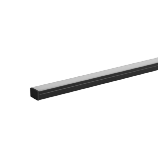 Perfil Sobrepor Nano 17,5Mmx9Mm Preto 1M - Luminatti