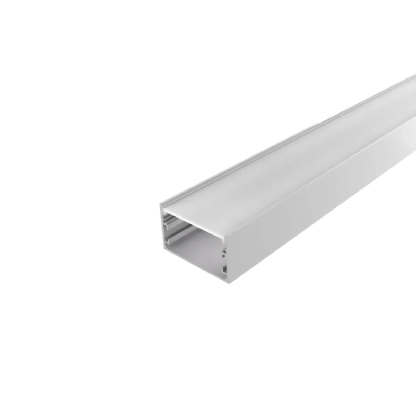 Perfil De Sobrepor C/ Mola 50Mmx30Mm Branco Difusor Bc 3Mt - Luminatti
