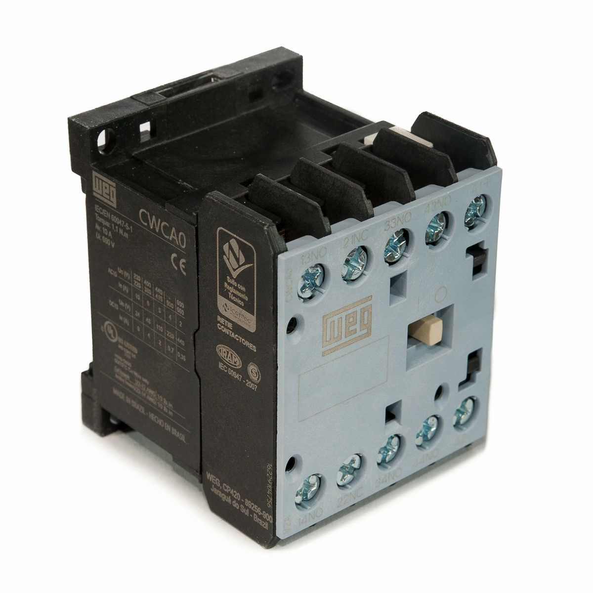 Contator Mini Auxiliar 10A 24Vcc 3Na+1Nf CWCA0-31-00C03 - WEG