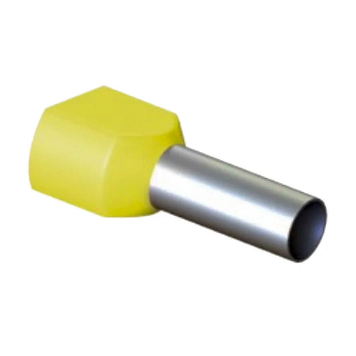 Terminal Tubular Ilhos Duplo 6,00Mm (10Awg) Pre-Isolado Amarelo 30131 Intelli