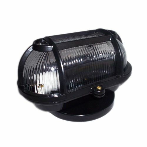 Luminária Tartaruga Oval Tgvp Preto 100W E27 Difusor Vidro Com Grade Ip22 - Fm Lustre