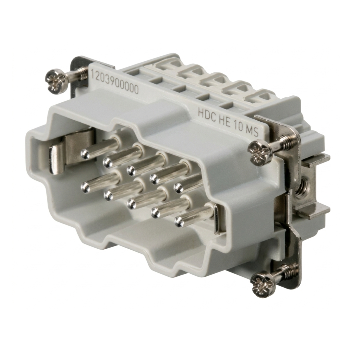 Porta Contato Tomada Multipolar Macho 10P 16A 500V Policarbonato Bege - Conexel