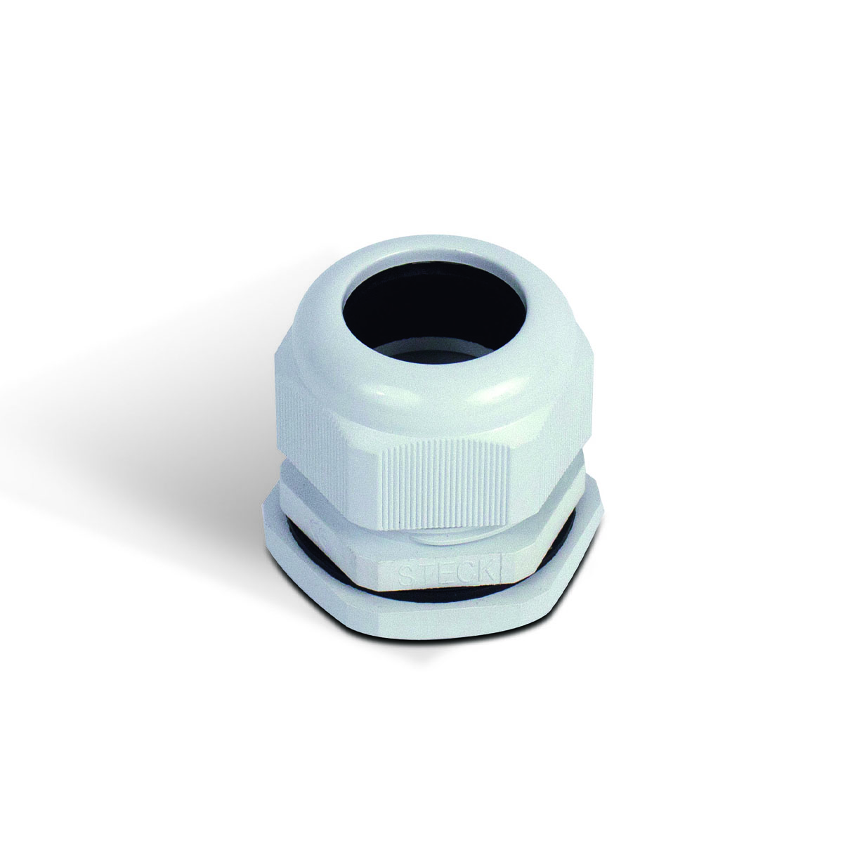 Prensa Cabo Nylon Métrica M40X1,5mm Cinza Com Contra Porca Ip67 Curta S876Ci - Steck