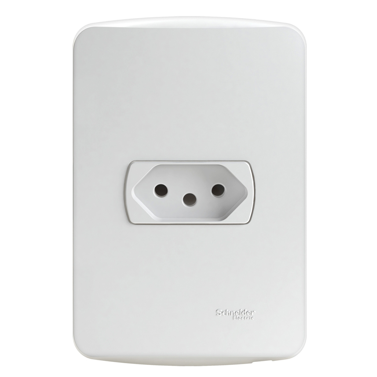 Conjunto 1 Tomada Horizontal 10A 4X2 Miluz Branco - Schneider Electric