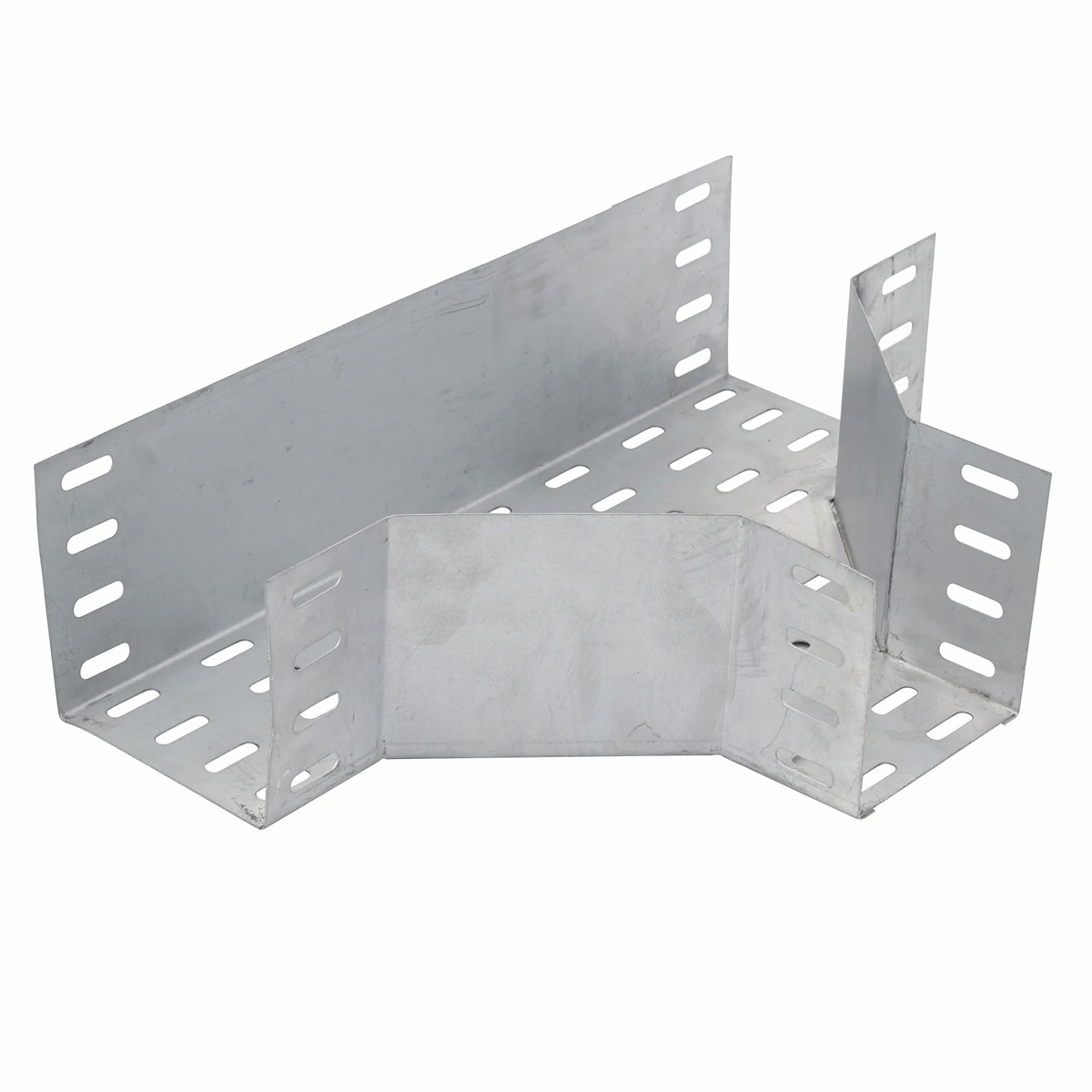 Te Horizontal Aço Para Eletrocalha Perfurado 90G Tipo U 100X50Mm Pré Zincado