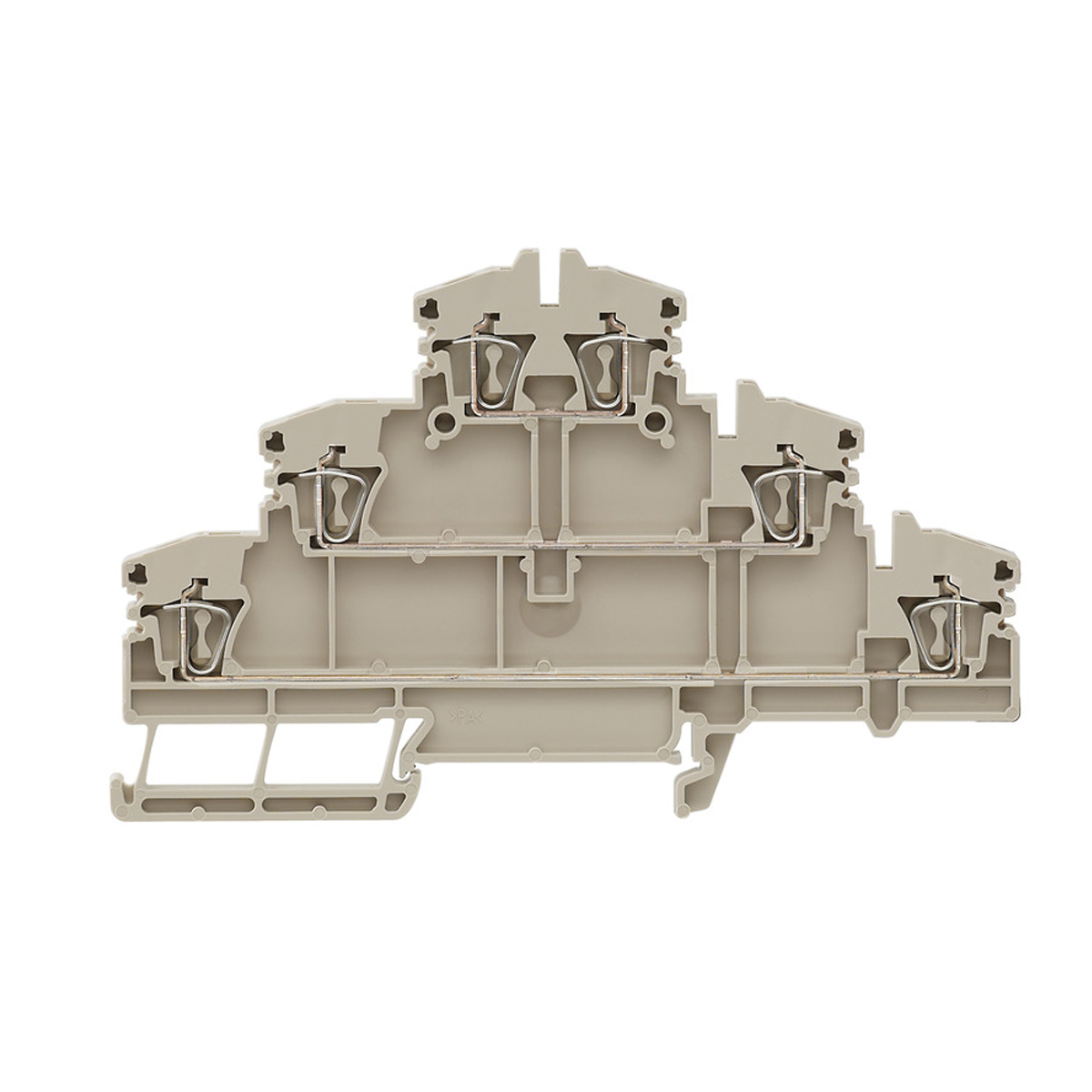 Conector Borne Passagem Triplo 6 Conexões 2,50mm 500V Bege ZDLD2.52N - Conexel