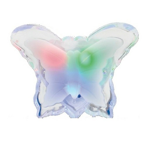 Luminária Noturna Led Sobrepor Borboleta Amarela 3W 127V RGB - Bronzearte