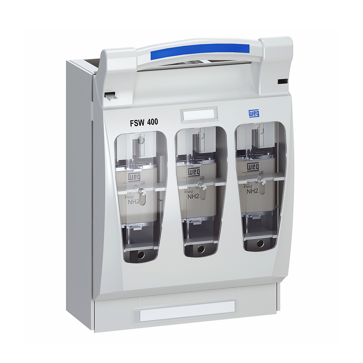 Chave Seccionadora Saca Fusível Sobre Carga 3 Polos 400A Fusível Nh2 Alavanca Branco FSW4003 - WEG