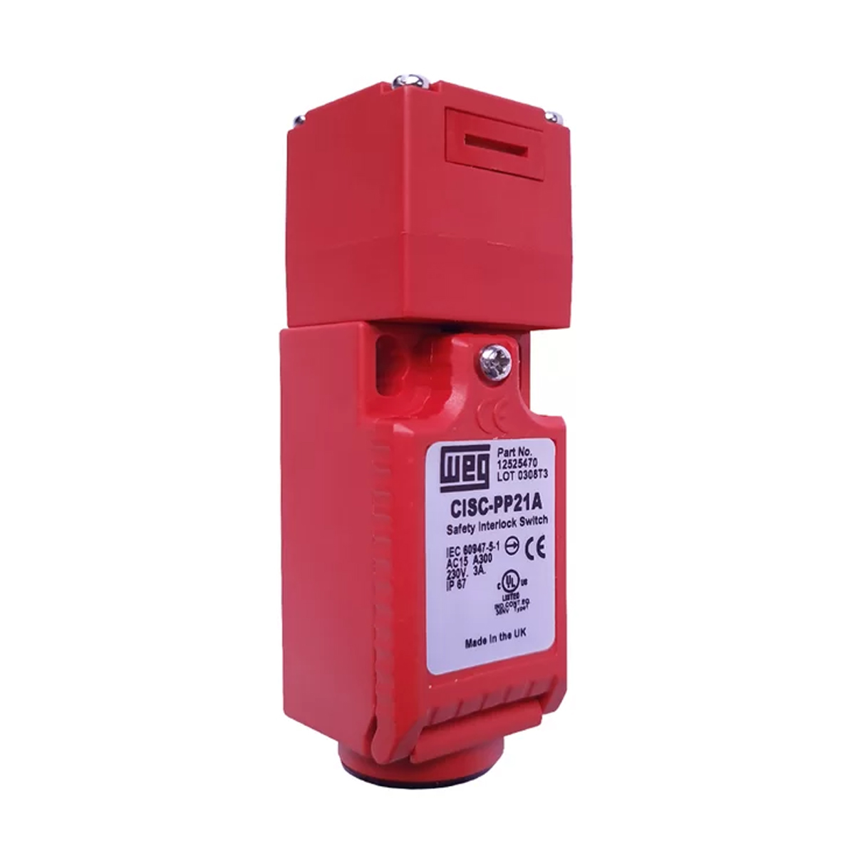 Chave Segurança Intertravamento Plástico 3A Ip67 M20 Vermelho Weg