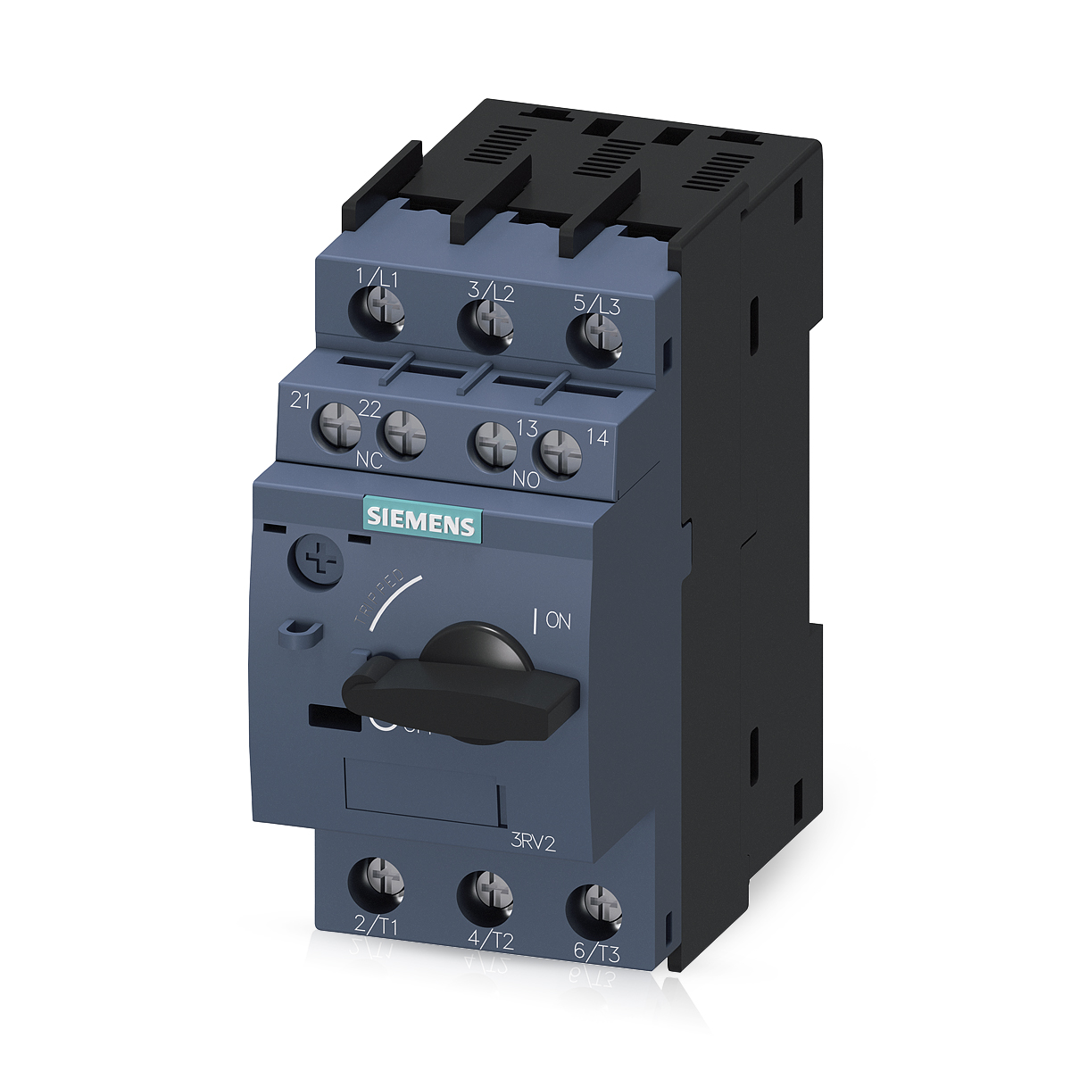 Disjuntor Motor Tripolar 4,5-6,3A 100Ka 400V 1Na+1Nf 3RV20111GA15 - Siemens