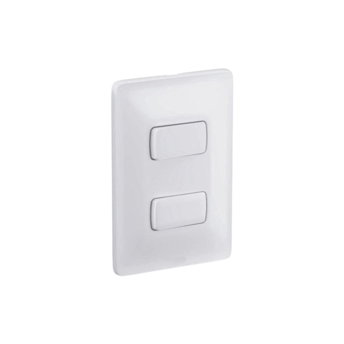 Conjunto 2 Interruptor Paralelo Distanciados 10A 250V C/Placa 4X2 Branco Zeffia - Pial