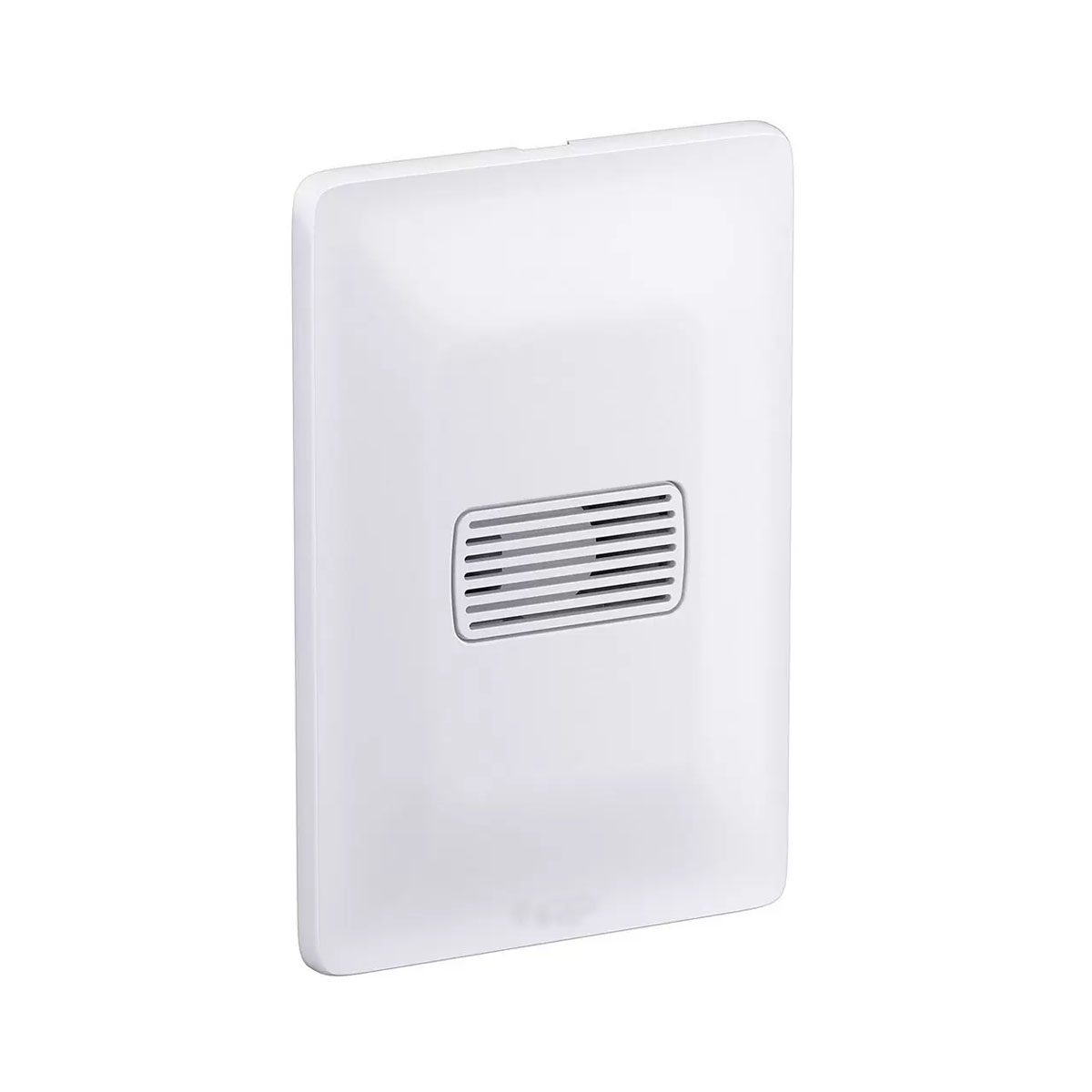 Conjunto Campainha Cigarra Horizontal 10A 220V Com Placa 4X2 Branco Zeffia - Pial