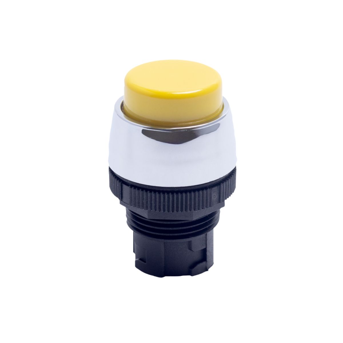 Botão Comando Pulsador Saliente Redondo 22 mm Plástico Amarelo - Ace Schmersal
