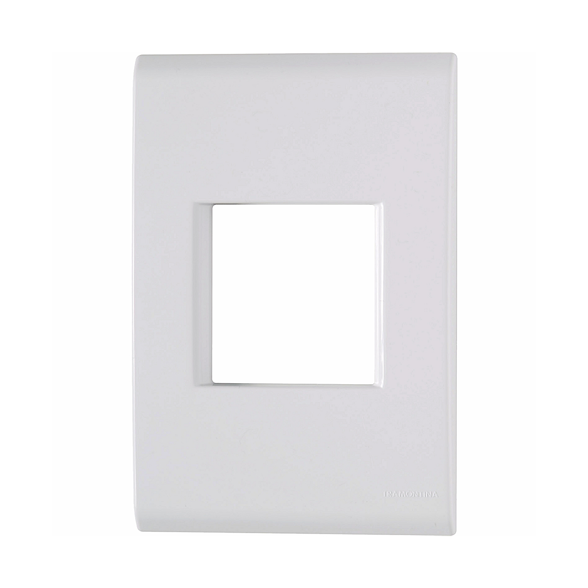 Placa Acabamento 2 Postos Horizontal 4X2 Com Suporte Liz Branco - Tramontina