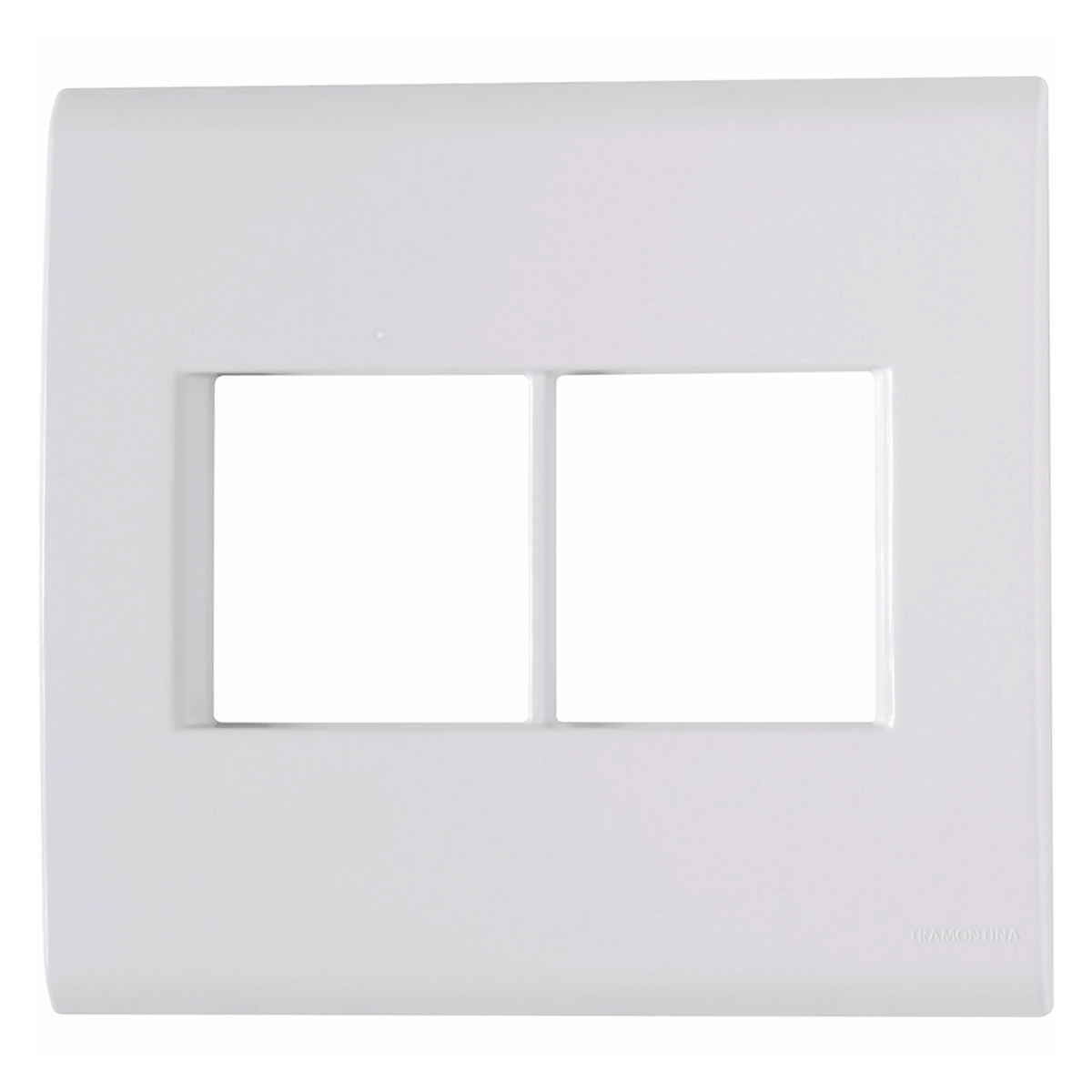 Placa Acabamento 4 Postos 4X4 Com Suporte Liz Branco - Tramontina