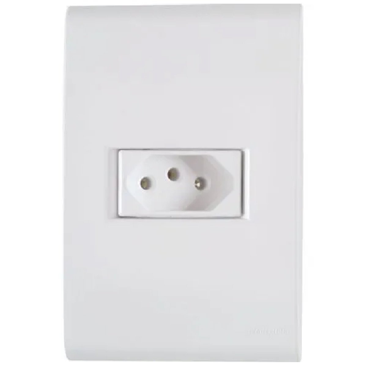 Conjunto 1 Tomada 2P+T Horizontal 10A 250V Com Placa 4X2 Branco Liz - Tramontina