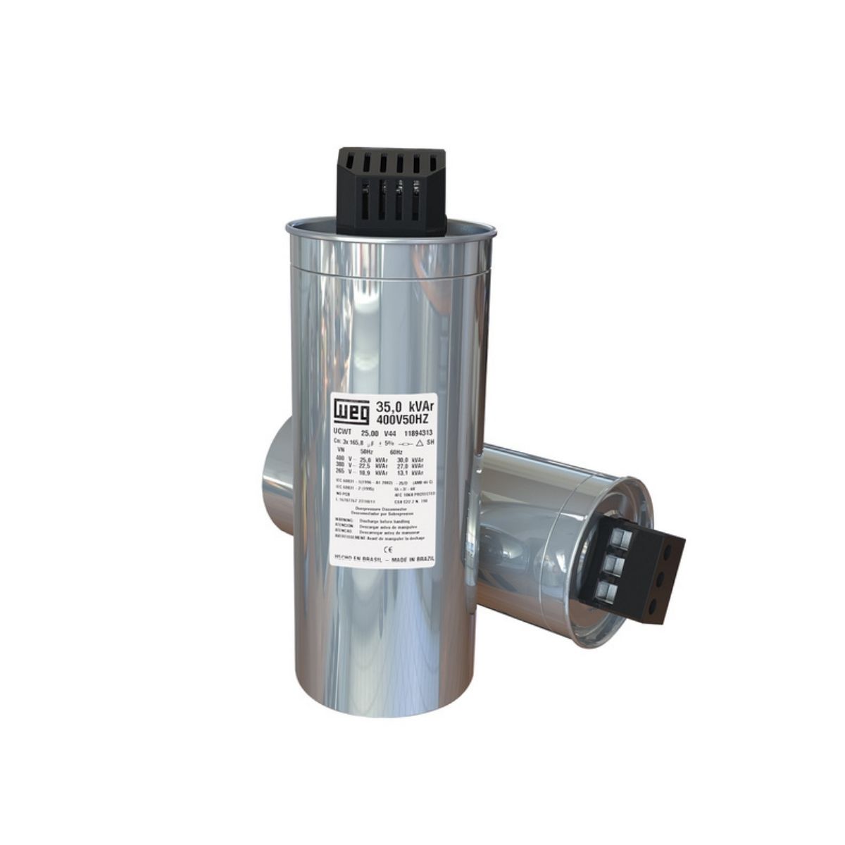 Capacitor Correção Fator Potencia Heavy Duty Trifásico 30Kvar 440V 60Hz - Weg