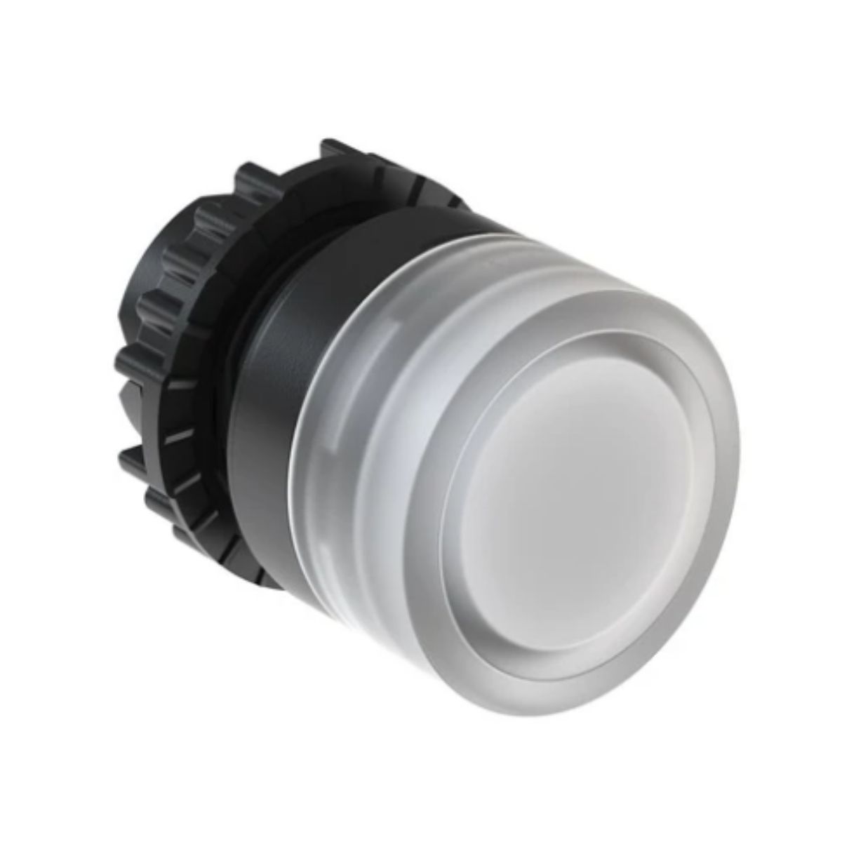 Botão Comando Pulsador Faceado Iluminado Redondo 22Mm Plástico Branco - Weg