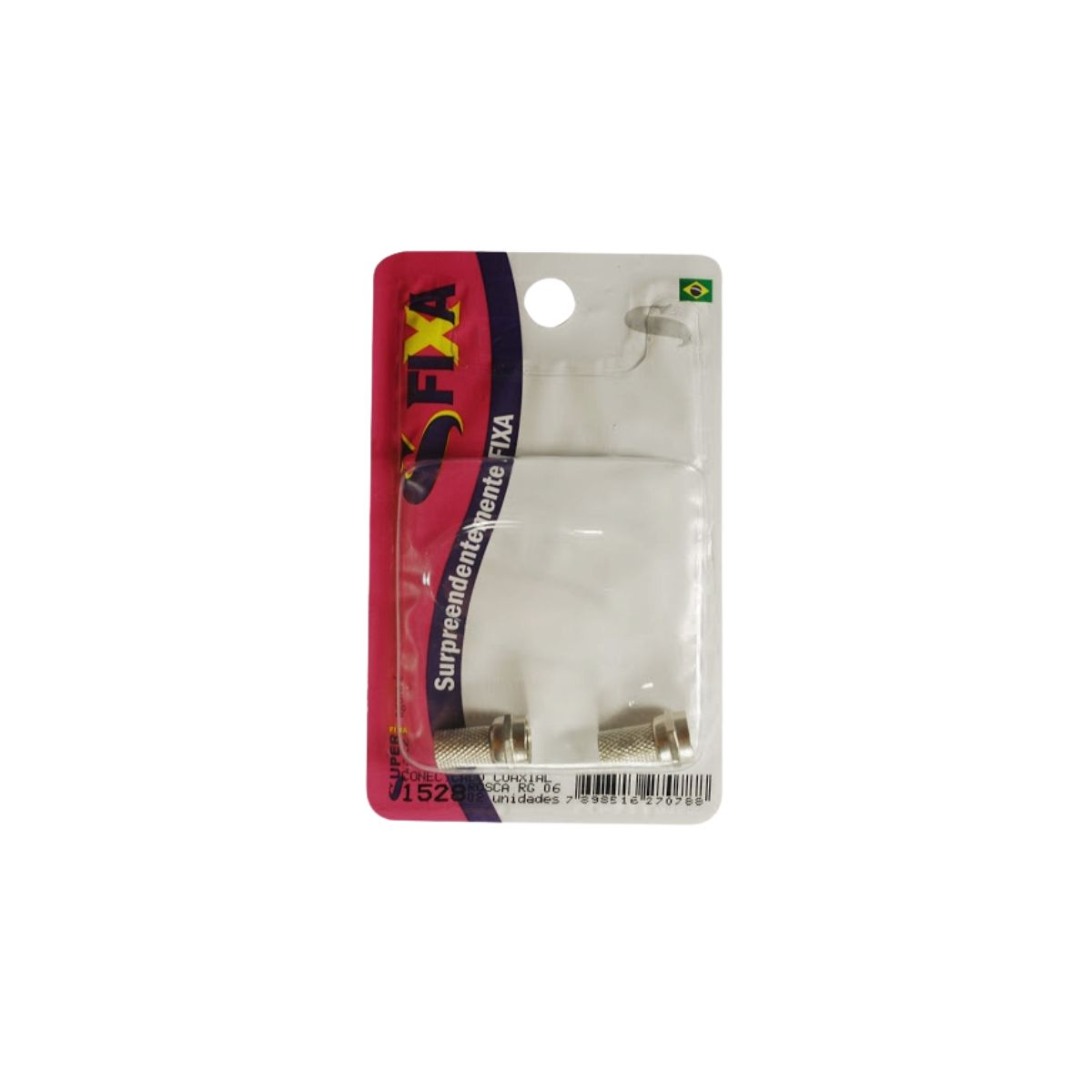 Cartela Conector P/Cabo Coaxial Rg 06 Rosca - Sfixa