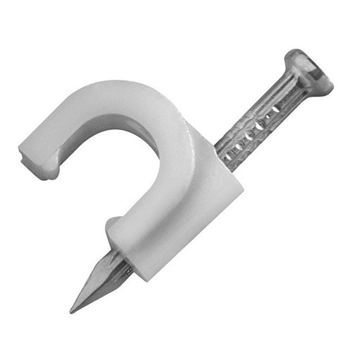 Cartela Grampo Cabo Coaxial 4mm Com 10 Unidades - Sfixa - Sfixa