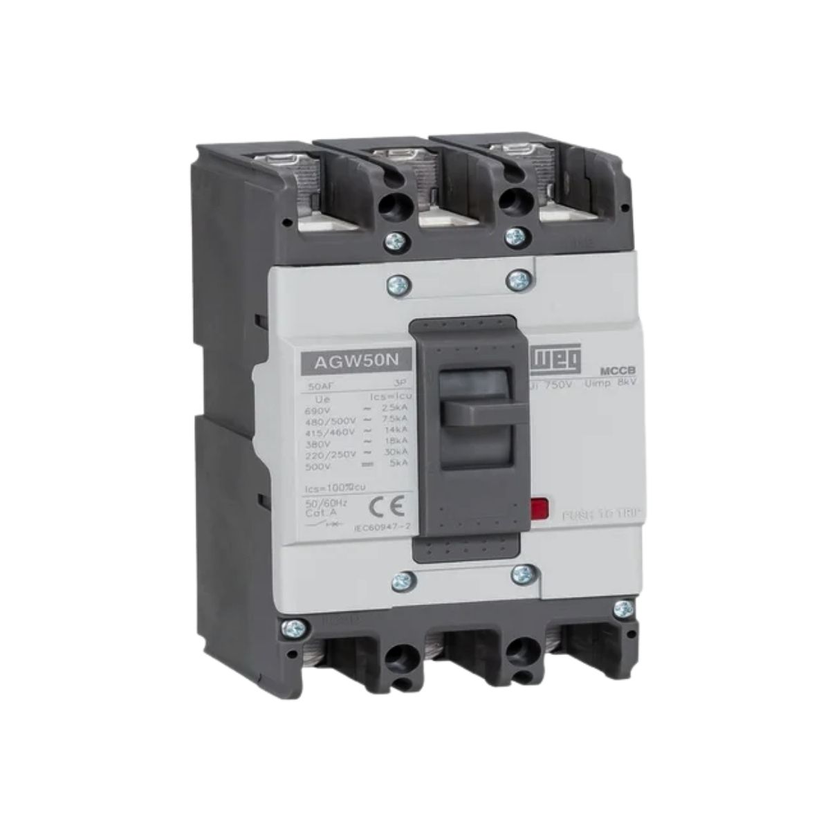 Disjuntor Caixa Moldada Tripolar 15A 14Ka 380/415V 50/60Hz - Weg