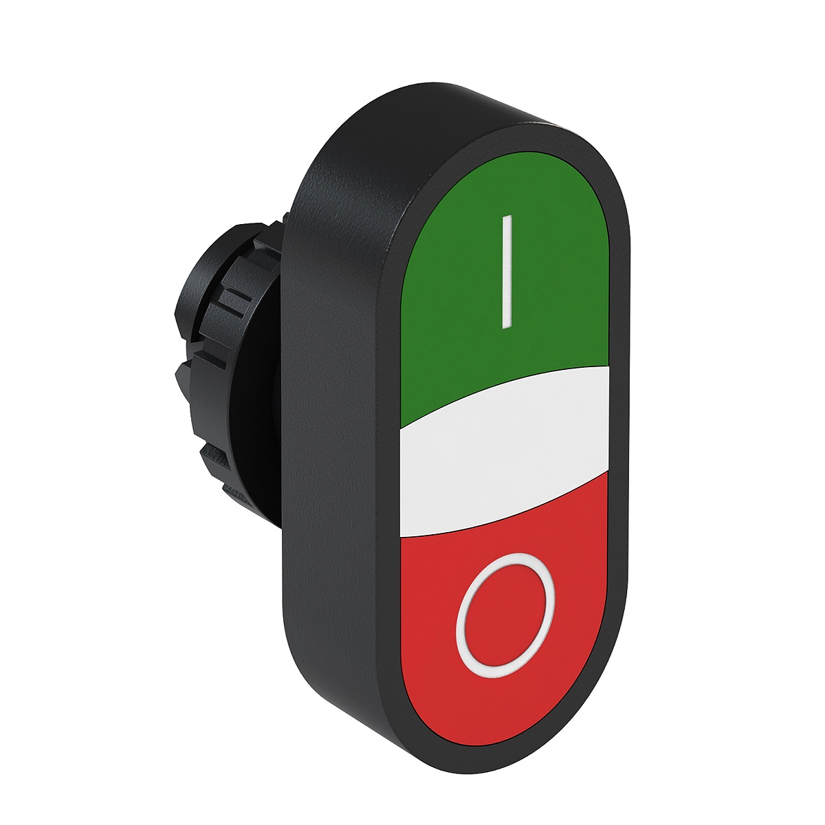 Botão Comando Pulsador Faceado Duplo 1Na+1Nf Não Ilum Ip40 22mm Verde/Vermelho BD-11000000-3VF - WEG