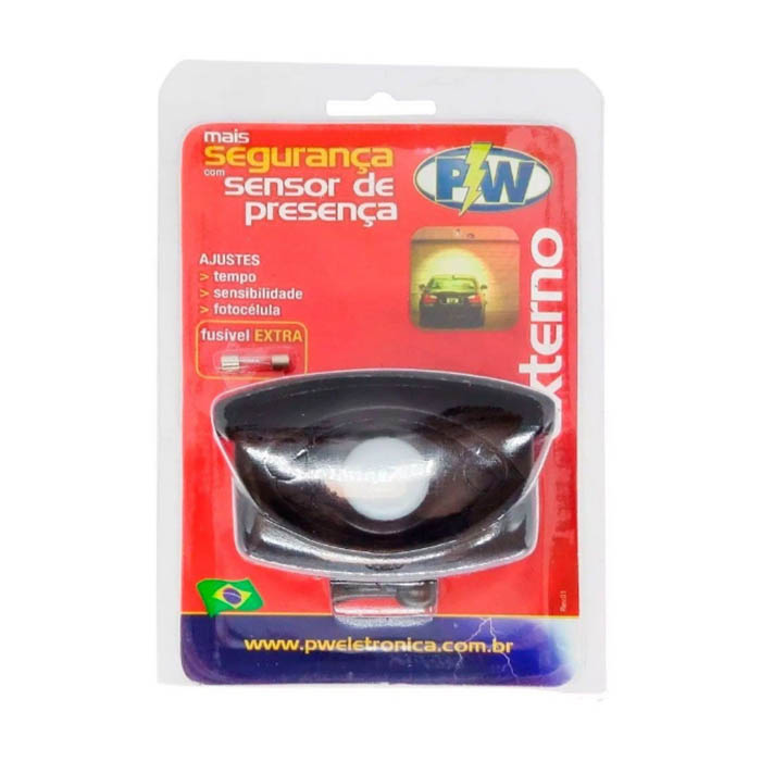 Sensor Presença Sobrepor Teto Bivolt Preto - Pw