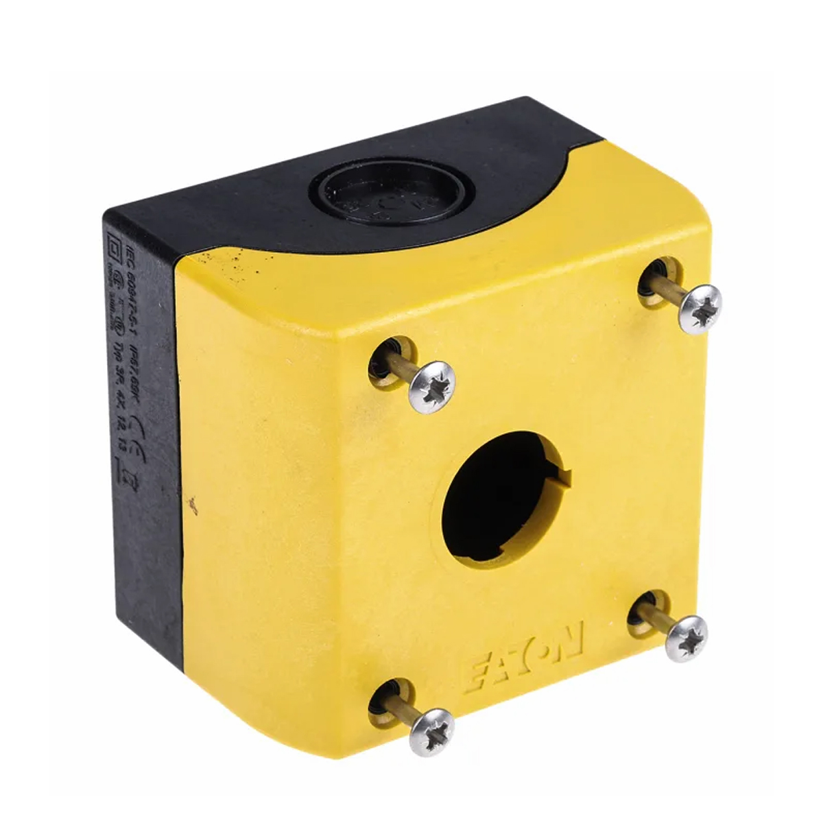 Caixa Para Botão 1 Furo Ip66 Plástico Amarelo 22,5Mm - Moeller