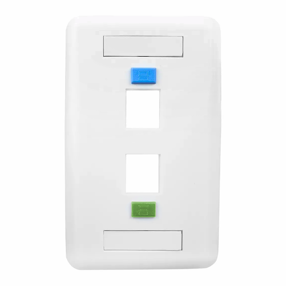 Placa Acabamento RJ45 Keystone 4X2 2 Postos Conect Branco - Legrand/Conect