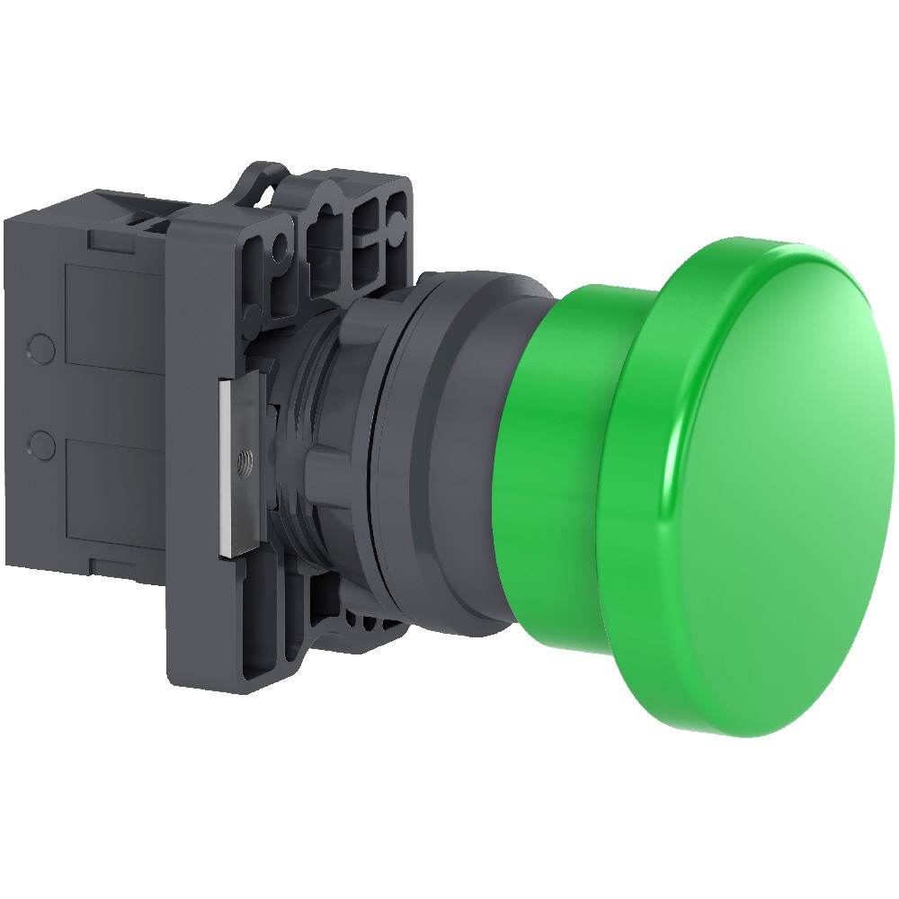 Botão Plástico Soco D40mm Impulsão 1Na 22mm Verde XA2EC31 - Schneider Electric