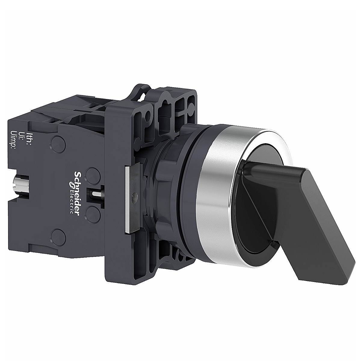 Comutador Manopla Longa Plástico 22mm 3 Posições Fixa 2Na XA2EJ33 - Schneider Electric