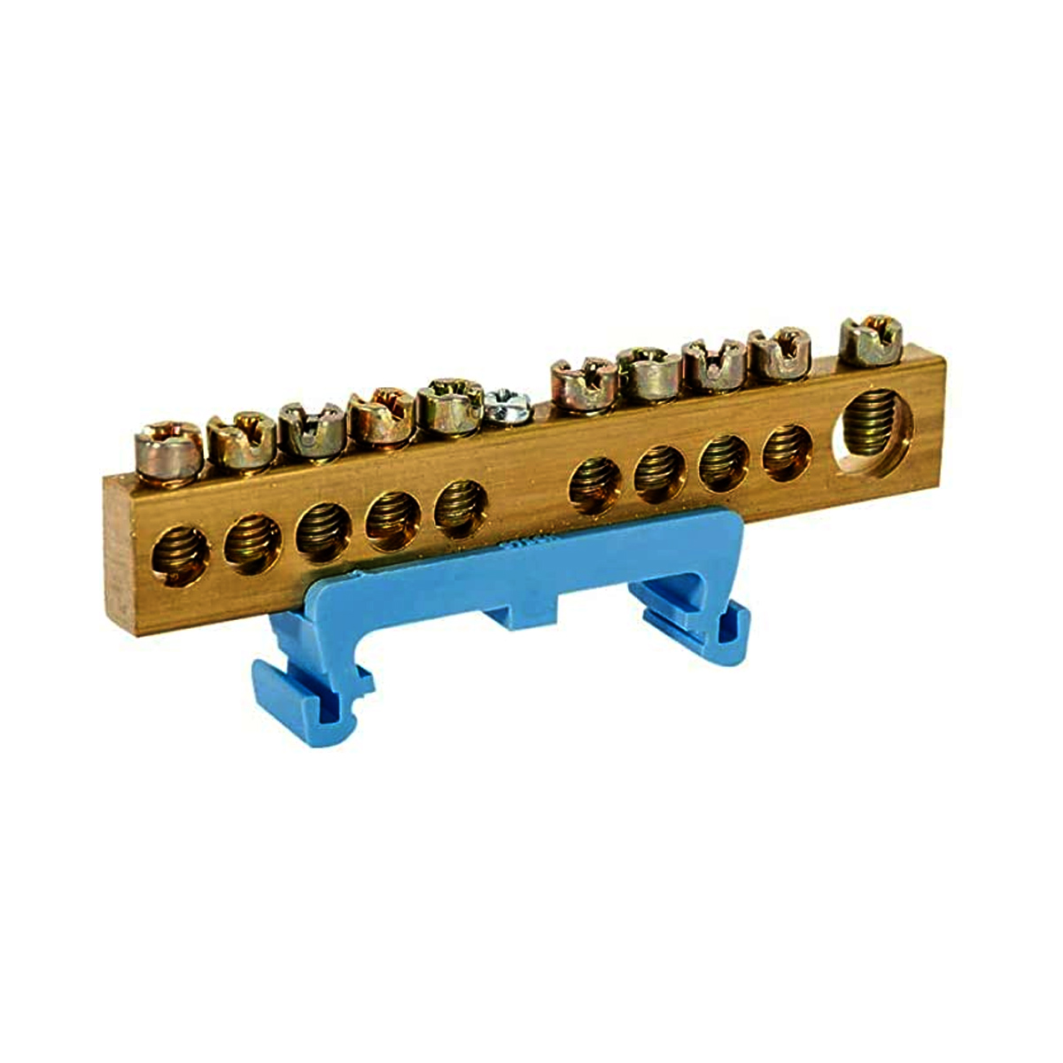 Barramento Neutro 10 Terminais Azul - Steck