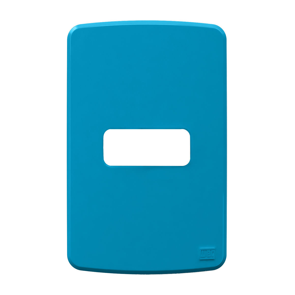 Placa Acabamento 4x2 1 Posto Horizontal Azul Composé 13207314 Weg